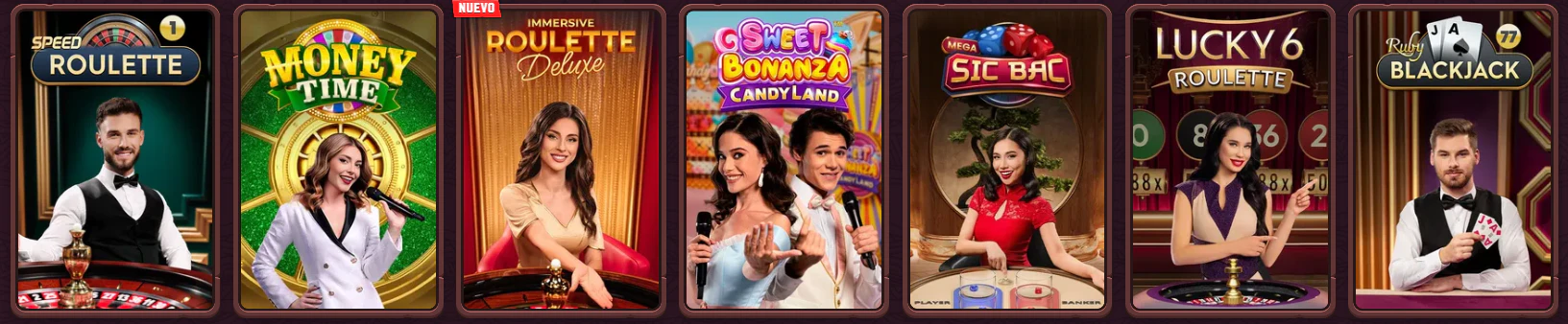 Juegos de casino y mesas con crupier en vivo dentro de 5 Gringos Casino