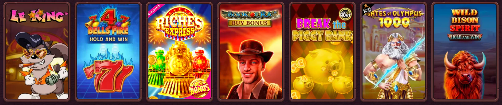 Selección de tragamonedas online y juegos de slots disponibles en 5 Gringos Casino